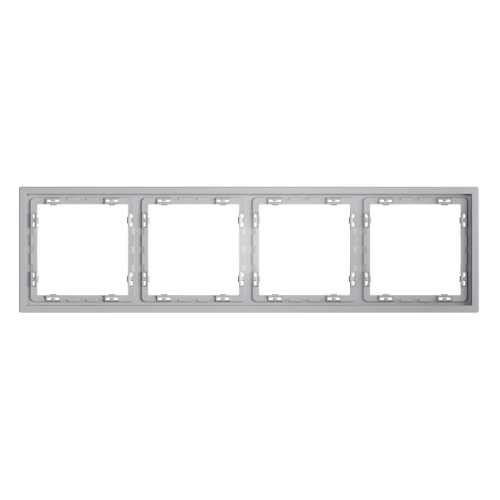 Рамка 4 местная, пластик, Серый, Voltum S70 VLS100416