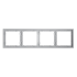Рамка 4 местная, пластик, Серый, Voltum S70 VLS100416