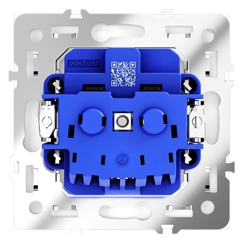 Розетка c З/К, Белый матовый, Voltum S70 VLS040102