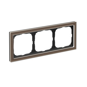 Рамка 3 местная, натуральное стекло, Мокко, ArtGallery SE GAL320603