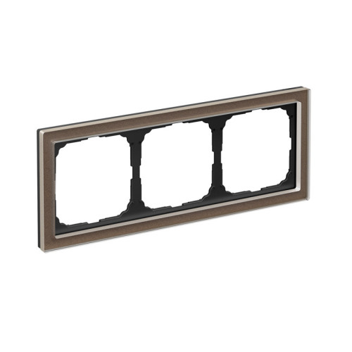 Рамка 3 местная, натуральное стекло, Мокко, ArtGallery SE GAL320603