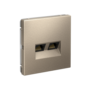 Розетка компьютерная 2-ая RJ45 Cat. 5e, Шампань, ArtGallery SE GAL000585