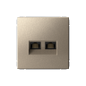 Розетка компьютерная 2-ая RJ45 Cat. 5e, Шампань, ArtGallery SE GAL000585