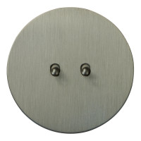 Выключатель тумблерный 2 кл. (внутренний монт.) капля, Никель, Аrt Salvador EU010101A02