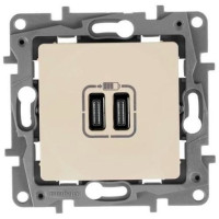 Розетка USB для зарядки, слоновая кость, Etika Legrand 672335