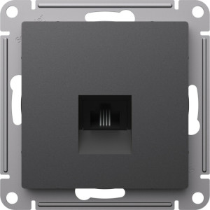 Розетка телефонная RJ11, Базальт, AtlasDesign SE ATN001481