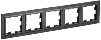 Рамка 5 местная, Черный, Brite IEK BR-M52-K02