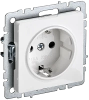 Розетка c З/К без шторок, Белый, Brite IEK BR-R11-16-K01