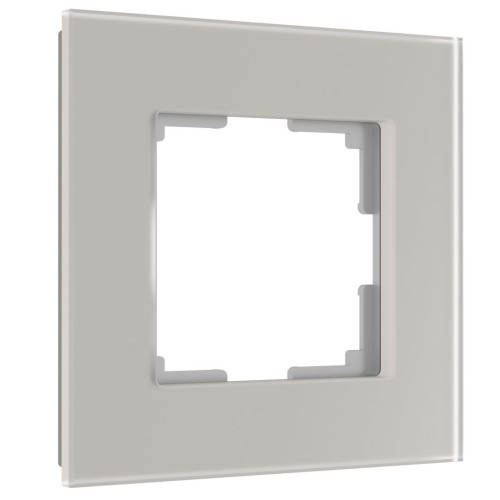 Рамка 1 местная стекло soft-touch, Дымчатый матовый, Senso Werkel W0013117