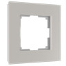 Рамка 1 местная стекло soft-touch, Дымчатый матовый, Senso Werkel W0013117