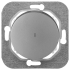 Выключатель кнопочный 1 кл. с подсветкой, Серебро, серия Прованс, Bylectrica С110-3307