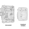 Розетка с З/К и USB зарядкой А+С с шторками, Белый матовый, OMEGA Quant Ambrella Volt MO130010