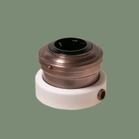 Ретро розетка медь с З/К и шторками, темная медь, Romatti R241-7