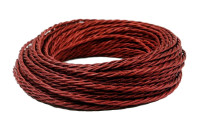 Ретро кабель витой 2x4 Гранатовый шелк, Interior Wire ПРВ2400-ГРШ (1 метр)