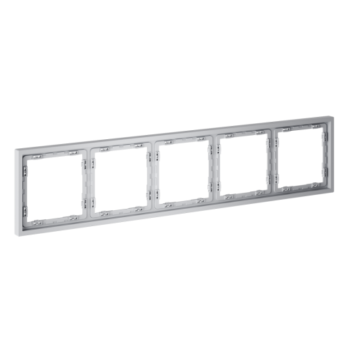 Рамка 5 местная, пластик, Серый, Voltum S70 VLS100516