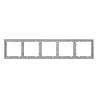 Рамка 5 местная, пластик, Серый, Voltum S70 VLS100516
