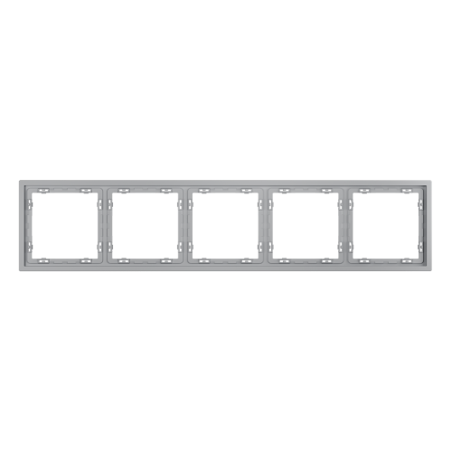 Рамка 5 местная, пластик, Серый, Voltum S70 VLS100516
