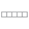 Рамка 5 местная, пластик, Серый, Voltum S70 VLS100516