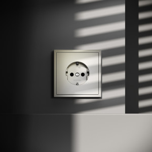 Розетка c З/К, Шелк, Voltum S70 VLS040104
