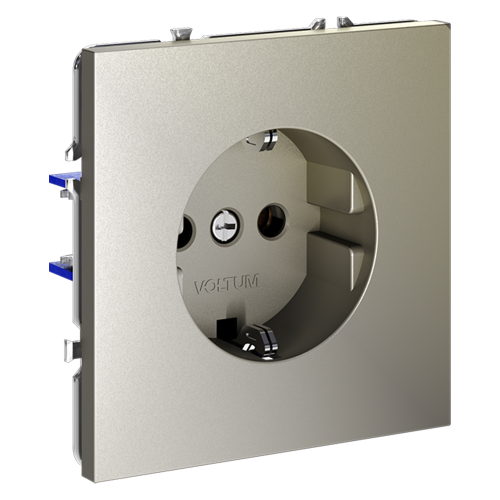 Розетка c З/К, Шелк, Voltum S70 VLS040104