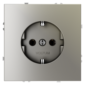 Розетка c З/К, Шелк, Voltum S70 VLS040104