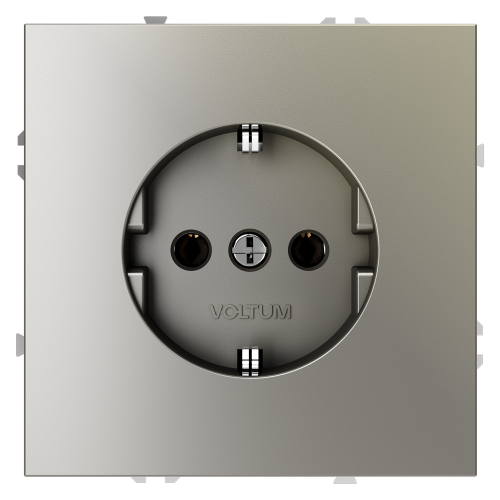 Розетка c З/К, Шелк, Voltum S70 VLS040104