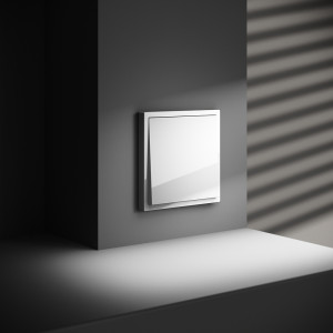 Кнопка без фиксации 1-кл., Белый глянцевый, S70 Voltum VLS010601