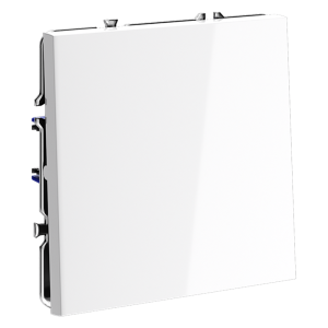 Кнопка без фиксации 1-кл., Белый глянцевый, S70 Voltum VLS010601