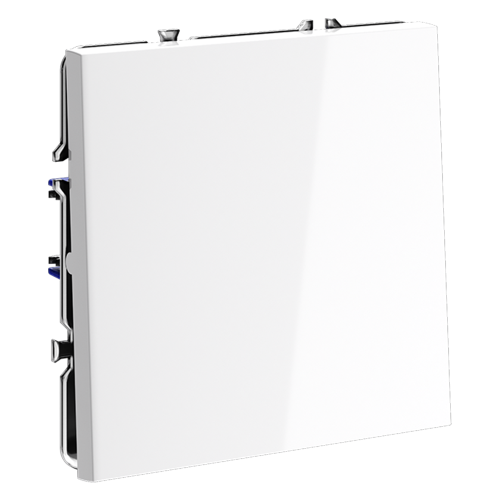 Кнопка без фиксации 1-кл., Белый глянцевый, S70 Voltum VLS010601