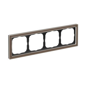 Рамка 4 местная, натуральное стекло, Мокко, ArtGallery SE GAL320604