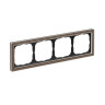 Рамка 4 местная, натуральное стекло, Мокко, ArtGallery SE GAL320604
