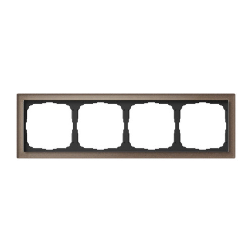 Рамка 4 местная, натуральное стекло, Мокко, ArtGallery SE GAL320604