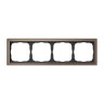 Рамка 4 местная, натуральное стекло, Мокко, ArtGallery SE GAL320604
