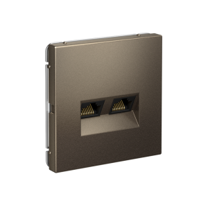 Розетка компьютерная 2-ая RJ45 Cat. 5e, Мокко, ArtGallery SE GAL000685