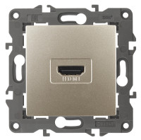 Розетка HDMI, Шампань, Эра Elegance 14-3114-04