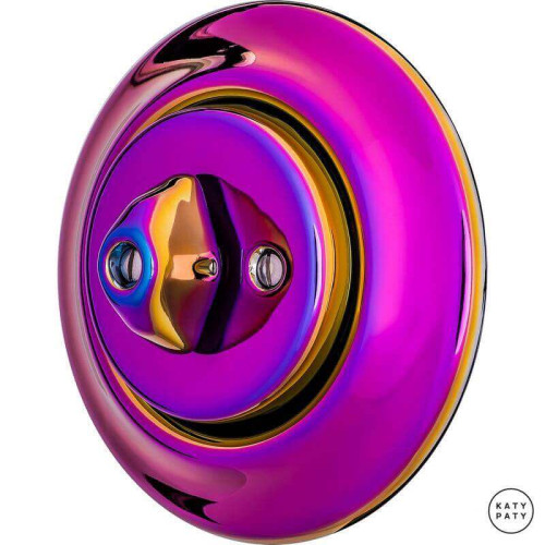 Выключатель поворотный 1 кл., пурпурно-фиолетовый металлик, Katy Paty PEVIG1 