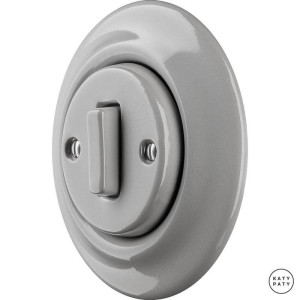 Ретро диммер фарфоровый, бетон глянцевый, Katy Paty CAGSlds