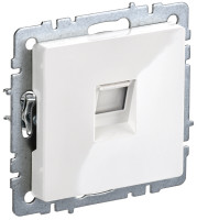 Розетка телефонная RJ11, Белый, Brite IEK BR-T10-K01