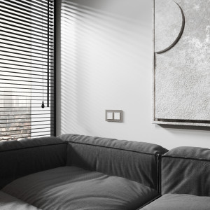 Рамка 2 местная стекло soft-touch, Дымчатый матовый, Senso Werkel W0023117