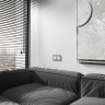 Рамка 2 местная стекло soft-touch, Дымчатый матовый, Senso Werkel W0023117