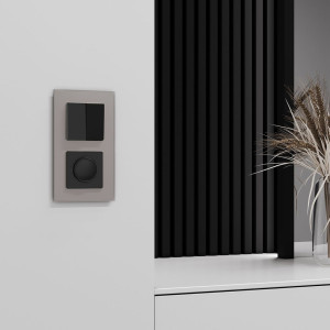 Рамка 2 местная стекло soft-touch, Дымчатый матовый, Senso Werkel W0023117