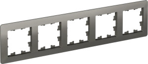 Рамка 5 местная, пластик, Сталь, AtlasDesign Air SE ATN220905