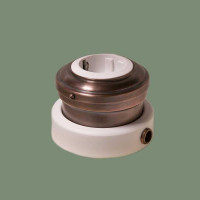 Ретро розетка медь с З/К и шторками, темная медь, Romatti R241-8