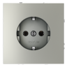 Розетка c З/К, Сталь, Voltum S70 VLS040105