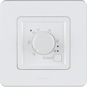 Терморегулятор с внешним датчиком, белый, INSPIRIA Legrand 673810
