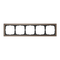 Рамка 5 местная, натуральное стекло, Мокко, ArtGallery SE GAL320605