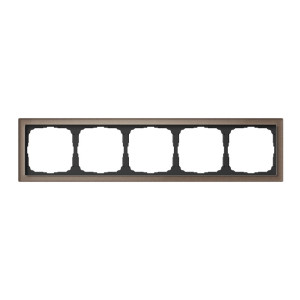 Рамка 5 местная, натуральное стекло, Мокко, ArtGallery SE GAL320605