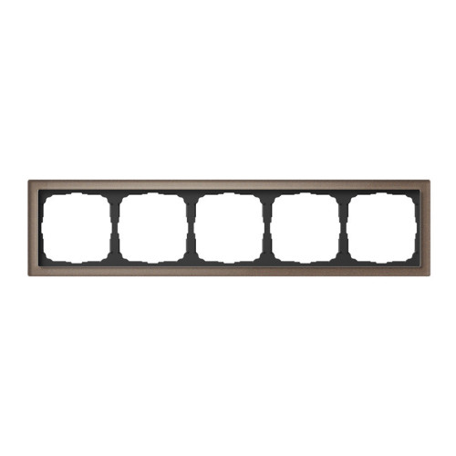 Рамка 5 местная, натуральное стекло, Мокко, ArtGallery SE GAL320605