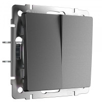 Выключатель 2 кл. проходной, Графит матовый, Werkel W1122064