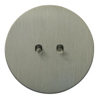 Выключатель тумблерный 2 кл. (внутренний монт.) цилиндр, Никель, Аrt Salvador EU010101B02